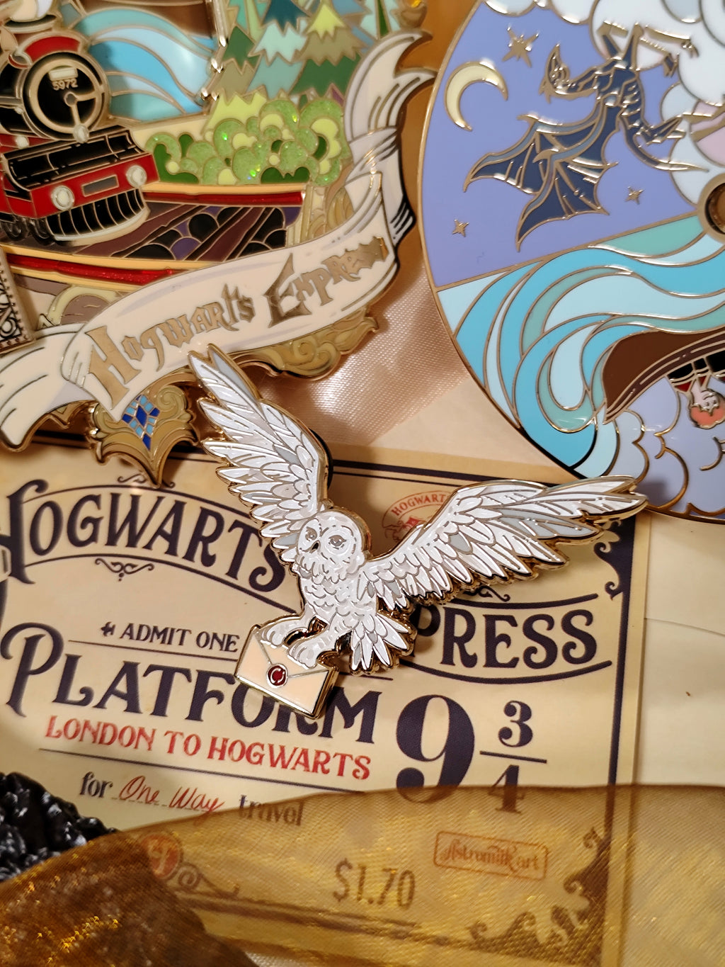 The Hallowed Journey: Kinetic Hogwarts Express Relief (24k Gold Plated)