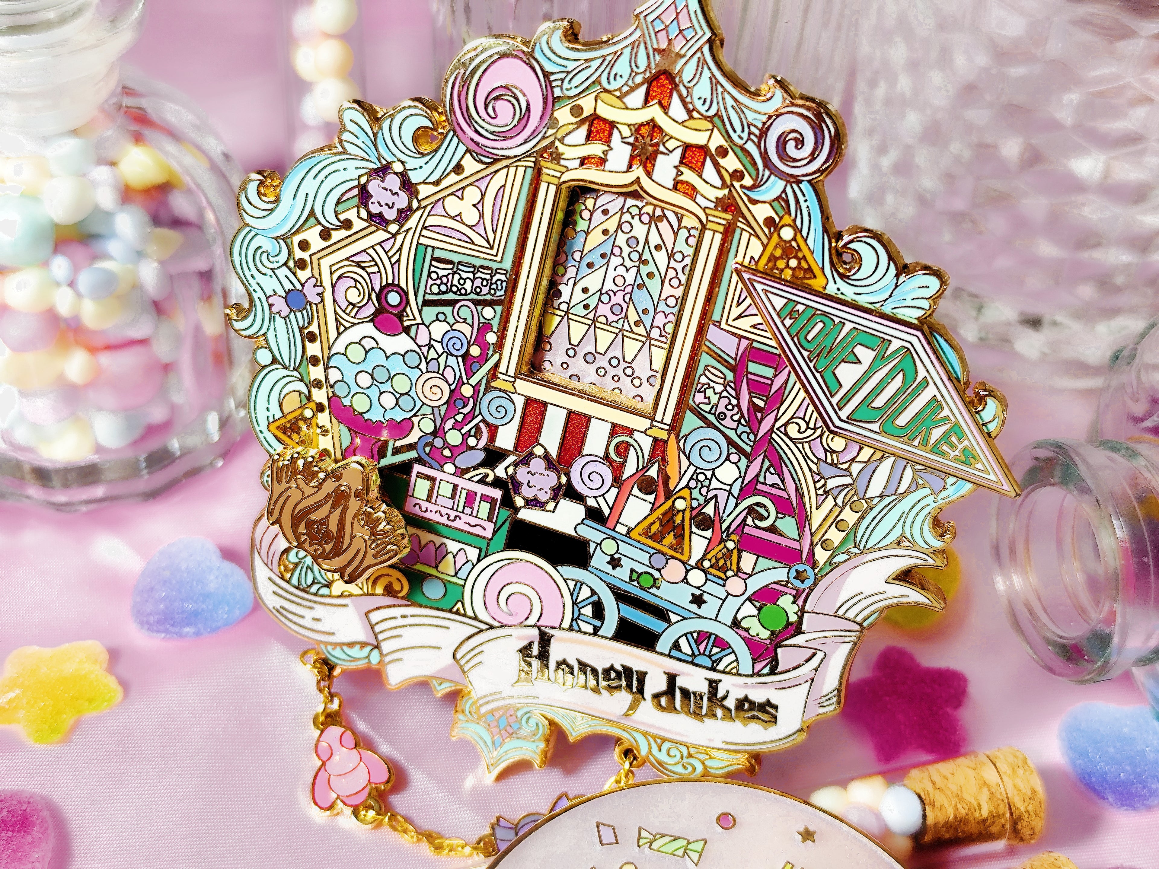 Honeyduke Storefront: Glitter Enamel Collector's Piece - Plated in genuine 24k gold