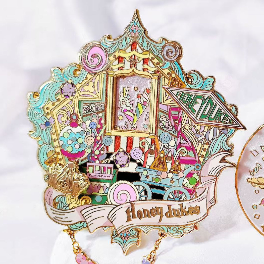 Honeyduke Storefront: Glitter Enamel Collector's Piece - Plated in genuine 24k gold